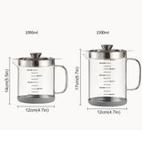 1500ML Glass Oil Filter Pot Container