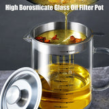 1500ML Glass Oil Filter Pot Container