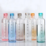 Glass Water Bottle With Time Scale