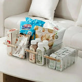 Multipurpose Transparent Wood Handle Acrylic Basket