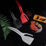 2 in 1 Silicone Grip and Flip Spatula Tongs ( Pack of 2 )
