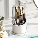 Luxury Rotating Vanity Makeup Brush Organizer