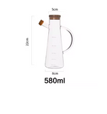Transparent Glass Oil Bottle with Lid Handle