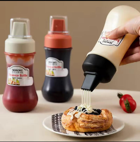 Five Hole Sauce Squeeze Bottle ( Pack of 2 )