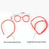 Creative fun Sun Glasses Straw
