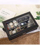 Pu Leather Watch And Sunglasses Organizer