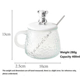 Glass Cup With Lid And Spoon