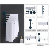 Wall Mounted Towel Rotating Rack
