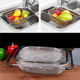 Over The Sink Colander Strainer Basket