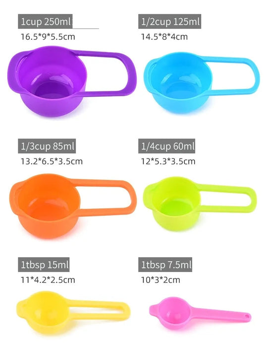 Measuring Cup Multi Colour 6Pcs Set