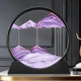 3D Falling Sand Art In Round Glass Frame