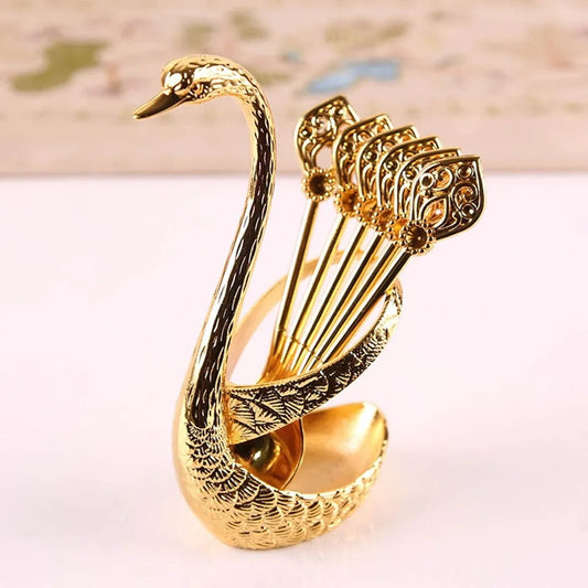 Stainless Steel Creative Spoon Set With Stand