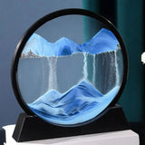 3D Falling Sand Art In Round Glass Frame