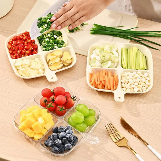Four Compartment Serving Plate