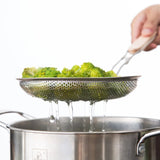 Stainless Steel Strainer With Wooden Handle (3pcs)