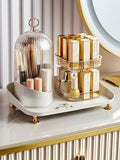 Rotating Cosmetic Brush With Lipstick Organizer
