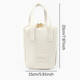 PU Faux Leather Cosmetic Bag With Zipper