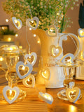 Led Heart Shape Wooden String Light (20)