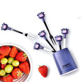 6 in 1 Cartoon Style Stainless Steel Fruit Fork
