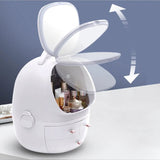 Portable Cosmetic Organizer With led light Mirror