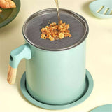 Filter Oil Pot With Wooden Handle