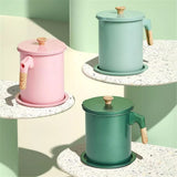 Filter Oil Pot With Wooden Handle