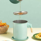 Filter Oil Pot With Wooden Handle
