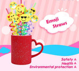 4 Pcs Reusable Smiley Straw