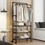 Simple Indoor Double Pole Coat Rack