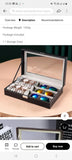 Pu Leather Watch And Sunglasses Organizer