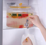 Acrylic Round Juice Container, Pot Beverage Dispenser