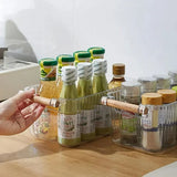 Multipurpose Transparent Wood Handle Acrylic  Basket