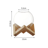 Clear Moon Cocktail Glass With Wood Stand