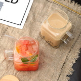550 ML SQUARE BOROSILICATE GLASS MASON JAR WITH HANDLE