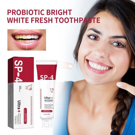 Yayashi SP4 Oral Care Probiotic Whitening Toothpaste 120g – Shine Brighter, Remove Years of Coffee, Tea & Smoking Stains