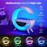 Wireless Bluetooth Speaker Lamp With Mobile Charging, Watch, And Alarm Clock Functions