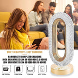 3 Modes Rechargeable USB Operated Luxurious Crystal Elegance Lamp