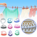 Clothes Drying Rope With 12 Clips