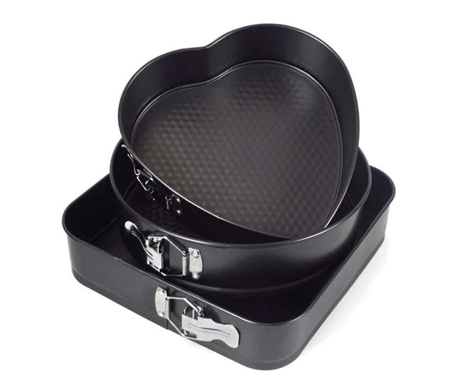 3pc Non Stick Cake Pan (Round, Heart , Square)