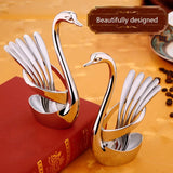 Stainless Steel Swan Shape Cutlery Holder