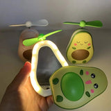 Avacado Shape Portable Mini Fan With Mirror