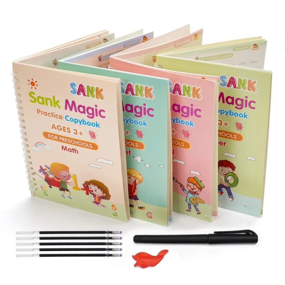 Child Practice Magic Book pack of 4pcs with 10 refill