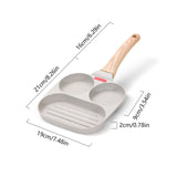 3 in 1 Marble Coated Frying Pan With Grill