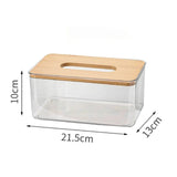 Acrylic Wooden Top Tissue Box