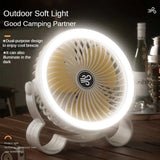 Rechargeable Stand Fan With Light