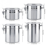 4 Pcs Stainless Steel Jar Set