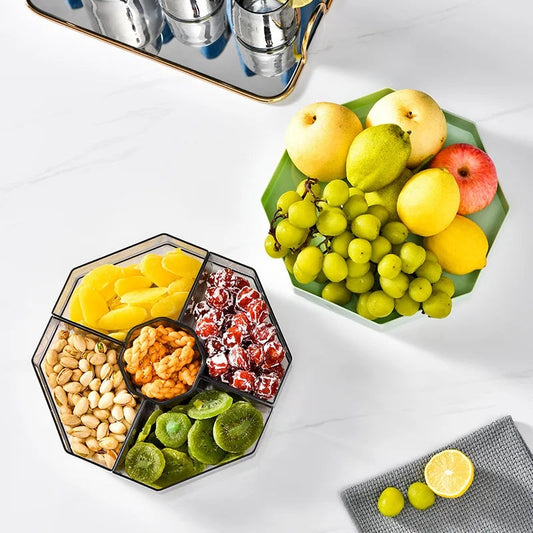 Rotatable Multi Compartments Dry Fruit Tray