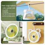 Rechargeable Stand Fan With Light