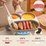 3 in 1 Marble Coated Frying Pan With Grill