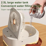 Double Spray Portable Humidifier Fan With Lamp